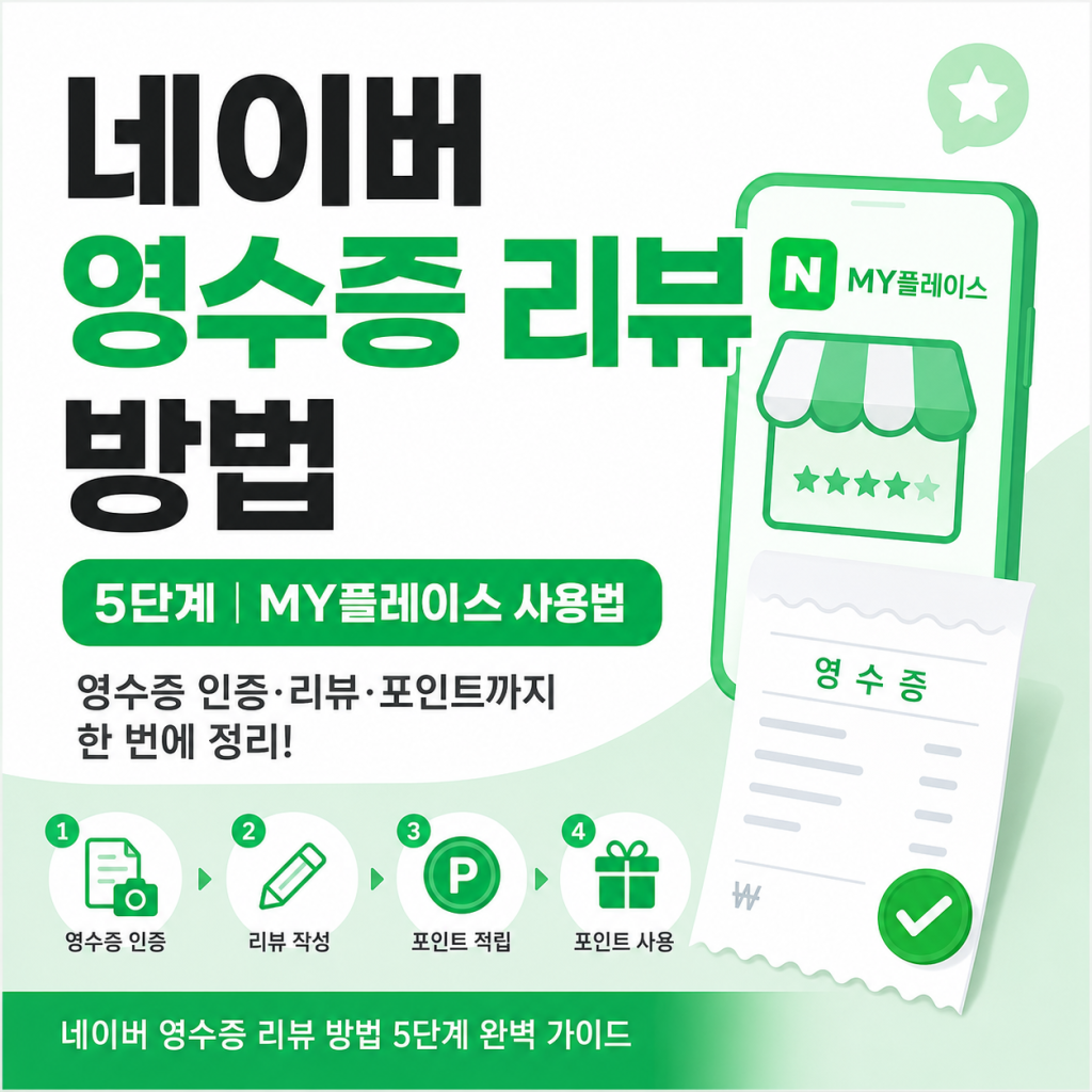 네이버 영수증 리뷰 방법 5단계|MY플레이스 사용법 네이버 영수증 리뷰 방법 5단계|MY플레이스 사용법