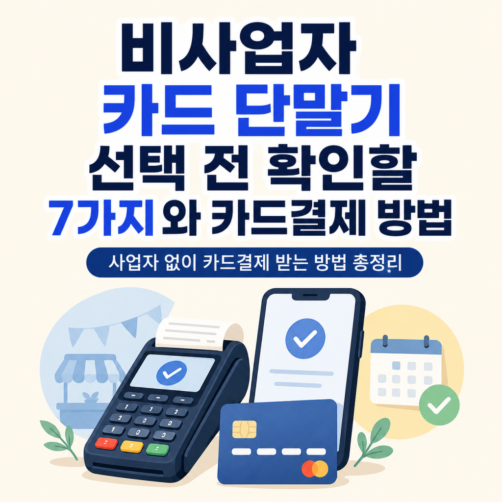 비사업자 카드 단말기 선택 전 확인할 7가지와 카드결제 방법 비사업자 카드 단말기 선택 전 확인할 7가지와 카드결제 방법